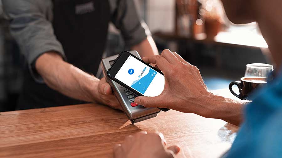 Mobile payment in a cafe