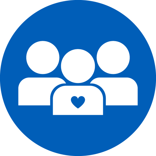 People blue icon