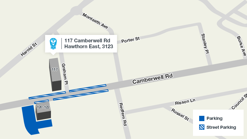 Haven Summit Credit Union - Hawthorn East Parking Map