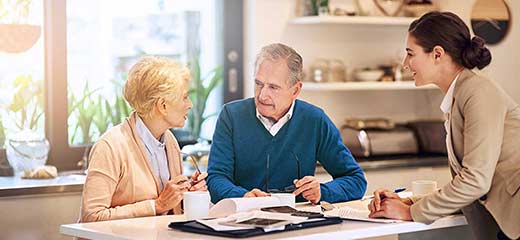 Senior couple doing their finances